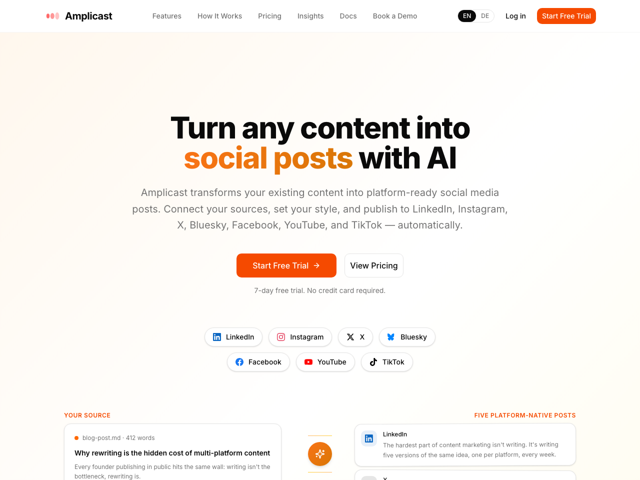 Amplicast product preview
