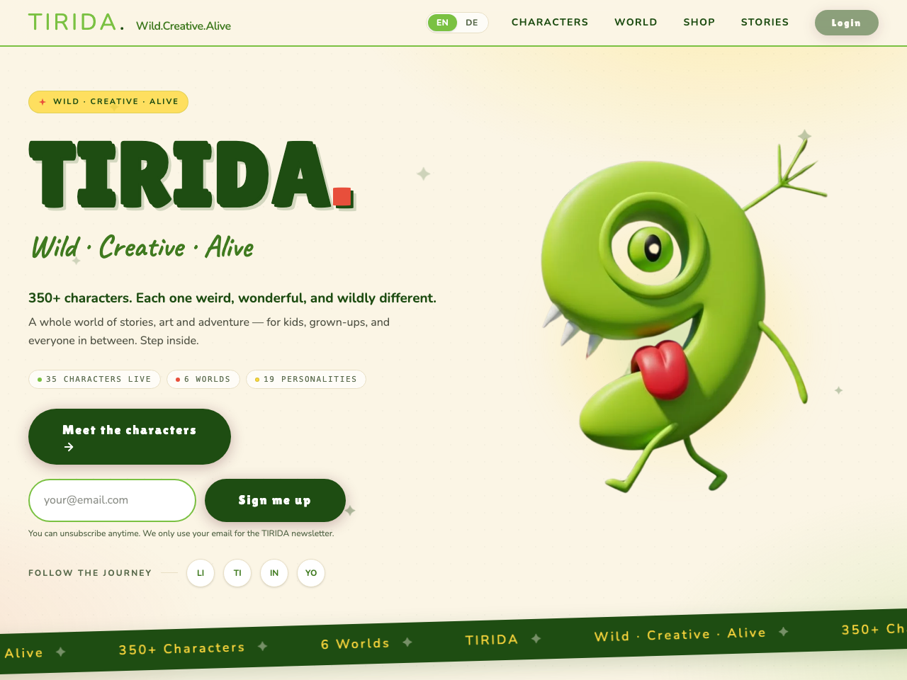 TIRIDA character art